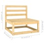 8-piece solid pine wood garden furniture set by , Garden sets - Ref: Foro24-3075769, Price: 465,27 €, Discount: %