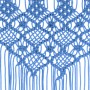 Blue cotton macramé curtain 140x240 cm by , Curtains and curtains - Ref: Foro24-323989, Price: 44,71 €, Discount: %