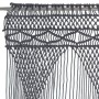 Anthracite gray cotton macramé curtain 140x240 cm by , Curtains and curtains - Ref: Foro24-323996, Price: 57,99 €, Discount: %