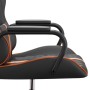 Gaming chair with massage, synthetic leather, orange and black. by , Gaming chairs - Ref: Foro24-345563, Price: 112,99 €, Dis...