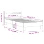 Betongraues Holzwerkstoffbett mit Kopfteil 100x200 cm von , Betten und Lattenroste - Ref: Foro24-838529, Preis: 88,00 €, Raba...