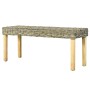 Natural kubu rattan and solid mango wood bench 110 cm by vidaXL, Dining and kitchen benches - Ref: Foro24-285791, Price: 80,6...