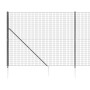 Anthrazitgrauer Drahtzaun mit Ankerspießen 2,2x10 m von , Zaunpaneele - Ref: Foro24-154247, Preis: 161,66 €, Rabatt: %