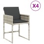 Garden armchairs with cushions 4 pcs light gray synthetic rattan by , Garden chairs - Ref: Foro24-365005, Price: 167,79 €, Di...