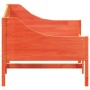 Wax brown solid pine wood sofa bed 90x200 cm by , Beds and slatted bases - Ref: Foro24-842833, Price: 111,99 €, Discount: %