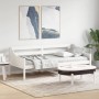 Solid white pine wood sofa bed 90x200 cm by , Beds and slatted bases - Ref: Foro24-842831, Price: 111,55 €, Discount: %