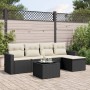 Set aus 6-teiligen Gartensofas und Kissen Kunstrattan schwarz von , Modulare Sofas für den Außenbereich - Ref: Foro24-3251233...