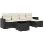 Set aus 6-teiligen Gartensofas und Kissen Kunstrattan schwarz von , Modulare Sofas für den Außenbereich - Ref: Foro24-3251233...