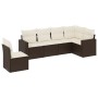 Set of 6 garden sofas and brown synthetic rattan cushions by , Garden sets - Ref: Foro24-3219023, Price: 422,16 €, Discount: %