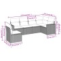 Set of 6 garden sofas and brown synthetic rattan cushions by , Garden sets - Ref: Foro24-3219023, Price: 422,16 €, Discount: %