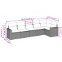 Set of 6 garden sofas and brown synthetic rattan cushions by , Garden sets - Ref: Foro24-3218983, Price: 421,67 €, Discount: %