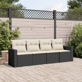 4-piece garden sofa set with black synthetic rattan cushions by , Modular outdoor sofas - Ref: Foro24-3251013, Price: 273,27 ...