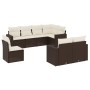 Set mit 8 Gartensofas und Kissen synthetisches Rattanbraun von , Modulare Sofas für den Außenbereich - Ref: Foro24-3251580, P...