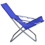 Folding beach chairs 2 units blue fabric by vidaXL, Garden chairs - Ref: Foro24-47902, Price: 92,30 €, Discount: %