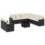 Set de sofás de jardín 10 pzas cojines ratán sintético negro de , Sofás modulares de exterior - Ref: Foro24-3251493, Precio: ...