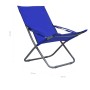 Folding beach chairs 2 units blue fabric by vidaXL, Garden chairs - Ref: Foro24-47902, Price: 92,30 €, Discount: %