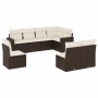 Set of 8-piece garden sofas and brown synthetic rattan cushions by , Garden sets - Ref: Foro24-3219063, Price: 542,36 €, Disc...