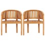 Banana chairs 2 units solid teak wood by vidaXL, Garden chairs - Ref: Foro24-48019, Price: 315,17 €, Discount: %