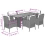 Set comedor de jardín 7 pzas con cojines ratán sintético beige de , Conjuntos de jardín - Ref: Foro24-3211902, Precio: 797,05...