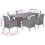 Set comedor jardín 7 pzas y cojines ratán sintético gris de , Conjuntos de jardín - Ref: Foro24-3211898, Precio: 824,68 €, De...