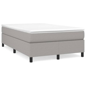 Cama box spring con colchón tela gris claro 120x190 cm de , Camas y somieres - Ref: Foro24-3269683, Precio: 353,01 €, Descuen...