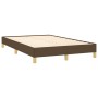 Cama box spring con colchón y LED tela marrón oscuro 120x190 cm de , Camas y somieres - Ref: Foro24-3270112, Precio: 383,99 €...