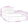 Box spring bed with mattress and LED dark brown fabric 120x190 cm by , Beds and slatted bases - Ref: Foro24-3270112, Price: 3...