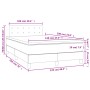 Box spring bed with mattress and LED dark brown fabric 120x190 cm by , Beds and slatted bases - Ref: Foro24-3270119, Price: 3...