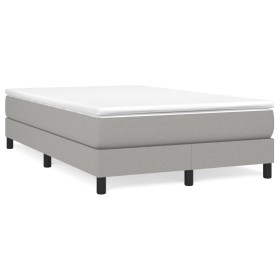 Box spring bed with light gray fabric mattress 120x190 cm by , Beds and slatted bases - Ref: Foro24-3269657, Price: 337,84 €,...