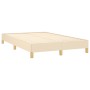 Cama box spring con colchón tela color crema 120x190 cm de , Camas y somieres - Ref: Foro24-3269669, Precio: 332,99 €, Descue...