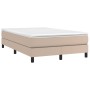 Box spring bed with cappuccino synthetic leather mattress 120x190cm by , Beds and slatted bases - Ref: Foro24-3269676, Price:...