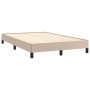 Cama box spring con colchón cuero sintético capuchino 120x190cm de , Camas y somieres - Ref: Foro24-3269676, Precio: 331,79 €...