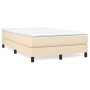 Box spring bed with cream fabric mattress 120x190 cm by , Beds and slatted bases - Ref: Foro24-3269662, Price: 339,96 €, Disc...