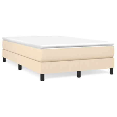 Cama box spring con colchón tela color crema 120x190 cm de , Camas y somieres - Ref: Foro24-3269662, Precio: 339,96 €, Descue...