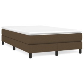 Box spring bed with dark brown fabric mattress 120x190 cm by , Beds and slatted bases - Ref: Foro24-3269660, Price: 342,99 €,...