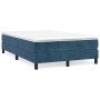 Box spring bed with dark blue velvet mattress 120x190 cm by , Beds and slatted bases - Ref: Foro24-3269681, Price: 334,34 €, ...