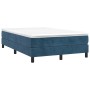 Box spring bed with dark blue velvet mattress 120x190 cm by , Beds and slatted bases - Ref: Foro24-3269681, Price: 334,34 €, ...