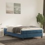 Box spring bed with dark blue velvet mattress 120x190 cm by , Beds and slatted bases - Ref: Foro24-3269681, Price: 334,34 €, ...