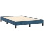 Box spring bed with dark blue velvet mattress 120x190 cm by , Beds and slatted bases - Ref: Foro24-3269681, Price: 334,34 €, ...