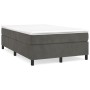 Box spring bed with dark gray velvet mattress 120x190 cm by , Beds and slatted bases - Ref: Foro24-3269704, Price: 350,44 €, ...