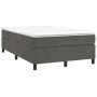 Box spring bed with dark gray velvet mattress 120x190 cm by , Beds and slatted bases - Ref: Foro24-3269704, Price: 350,44 €, ...