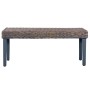 Banco de ratán kubu y madera maciza de mango gris 110 cm de vidaXL, Bancos de comedor y cocina - Ref: Foro24-285789, Precio: ...