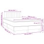 Boxspringbett mit Matratze und LED-Leuchten aus schwarzem Stoff 120x190 cm von , Betten und Lattenroste - Ref: Foro24-3270104...