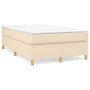 Cama box spring con colchón tela color crema 120x190 cm de , Camas y somieres - Ref: Foro24-3269695, Precio: 355,82 €, Descue...