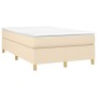 Cama box spring con colchón tela color crema 120x190 cm de , Camas y somieres - Ref: Foro24-3269695, Precio: 355,82 €, Descue...