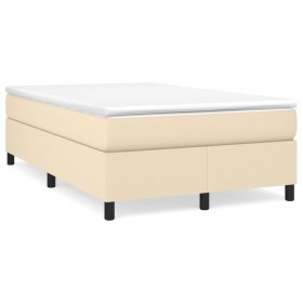 Box spring bed with cream fabric mattress 120x190 cm by , Beds and slatted bases - Ref: Foro24-3269688, Price: 353,67 €, Disc...