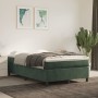 Cama box spring con colchón terciopelo verde oscuro 120x190 cm de , Camas y somieres - Ref: Foro24-3269706, Precio: 348,96 €,...