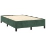 Cama box spring con colchón terciopelo verde oscuro 120x190 cm de , Camas y somieres - Ref: Foro24-3269706, Precio: 348,96 €,...