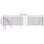 Green galvanized steel wire fence, 1.1x10 meters. by , fence panels - Ref: Foro24-154050, Price: 66,60 €, Discount: %