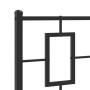 Bed frame with headboard and black metal footboard 75x190 cm by , Beds and slatted bases - Ref: Foro24-374249, Price: 75,54 €...